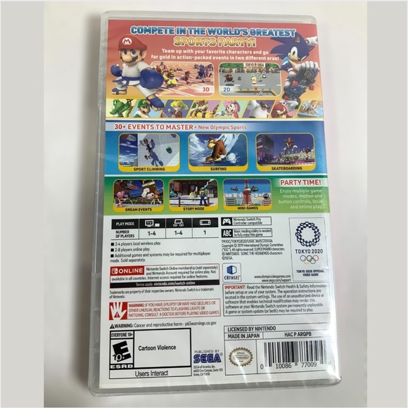 Mario & Sonic at the Olympic Games Tokyo 2020 Nintendo Switch New - Picture 2 of 4